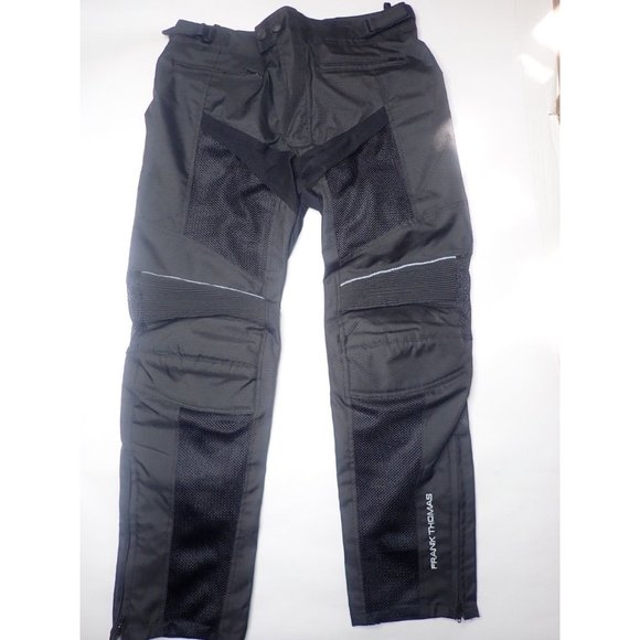 FRANK THOMAS XTI‎ Collection Men Adult XL Biker Padded Black Motorcycle Pants - Picture 1 of 7